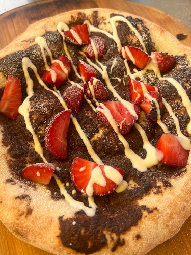 Strawberry and chocolate dessert pizza recipe