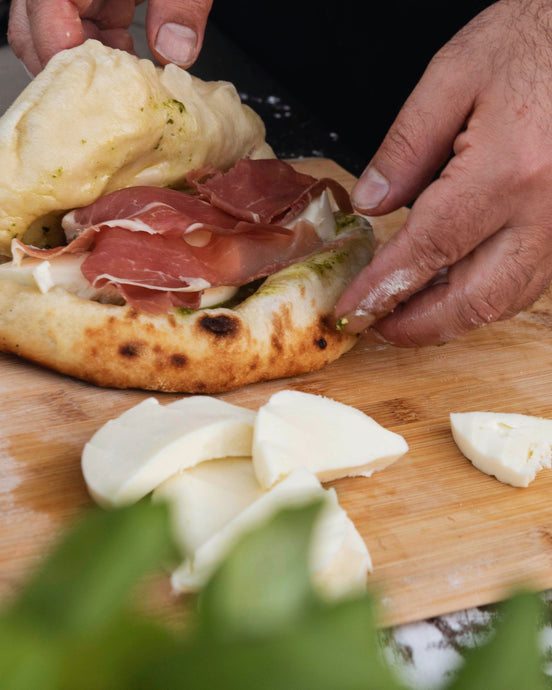 Italian pizza sandwich - Prosciutto & Fresh Basil